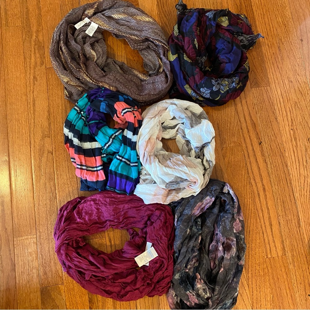 Bundle of 6: LOFT scarves. All excellent condition!